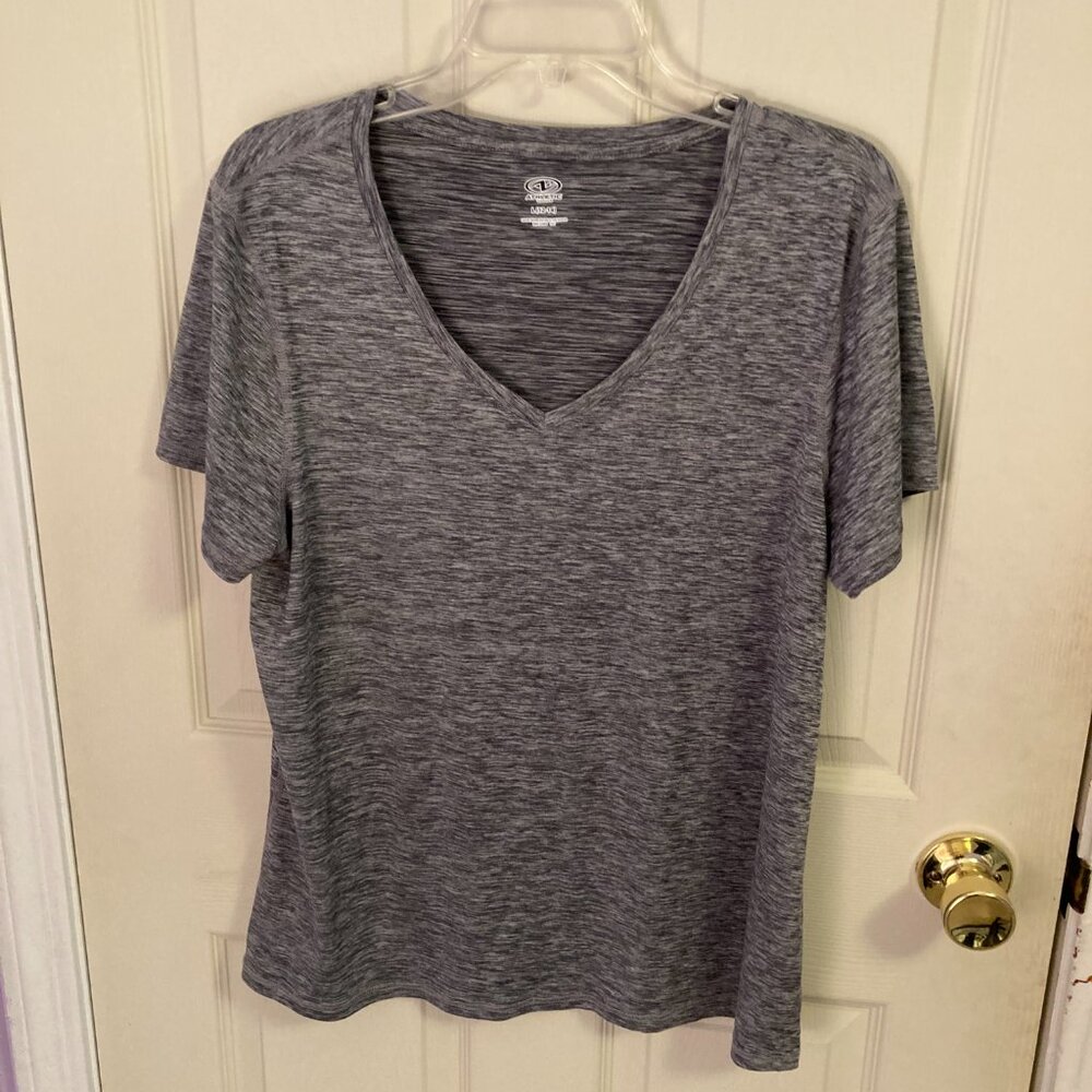 Women Athletic Works T Shirt Size 12-14 Black White - Picture 2 of 5